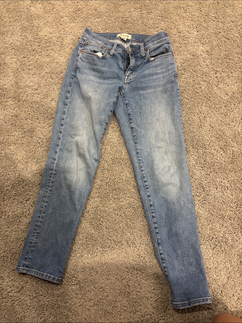 Madewell Light Blue Skinny Jeans - Faded Stretch Denim